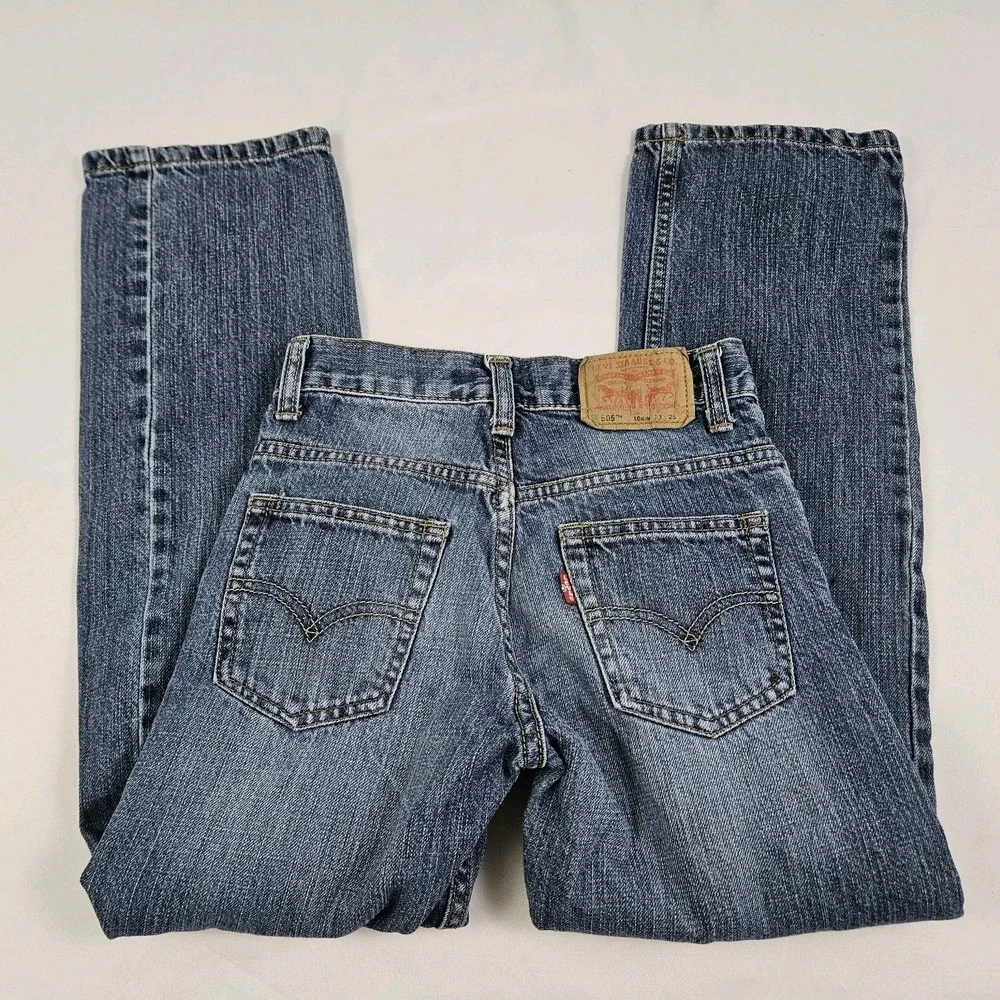 Levi's 505 Boys Jeans Size 10 Slim 23x25 Straight Leg